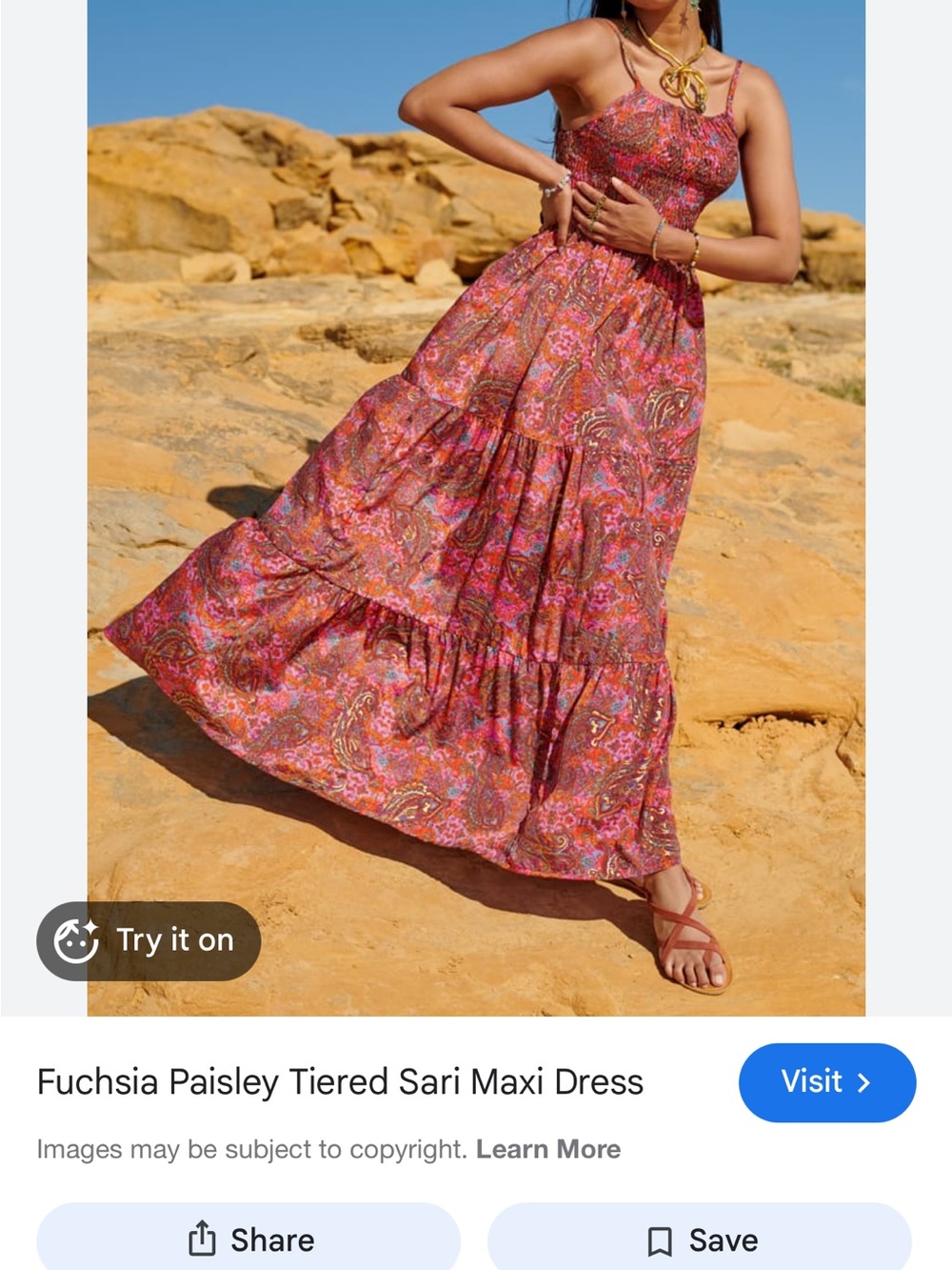EARTHBOUND Red Paisley Strappy Boho Maxi Dress